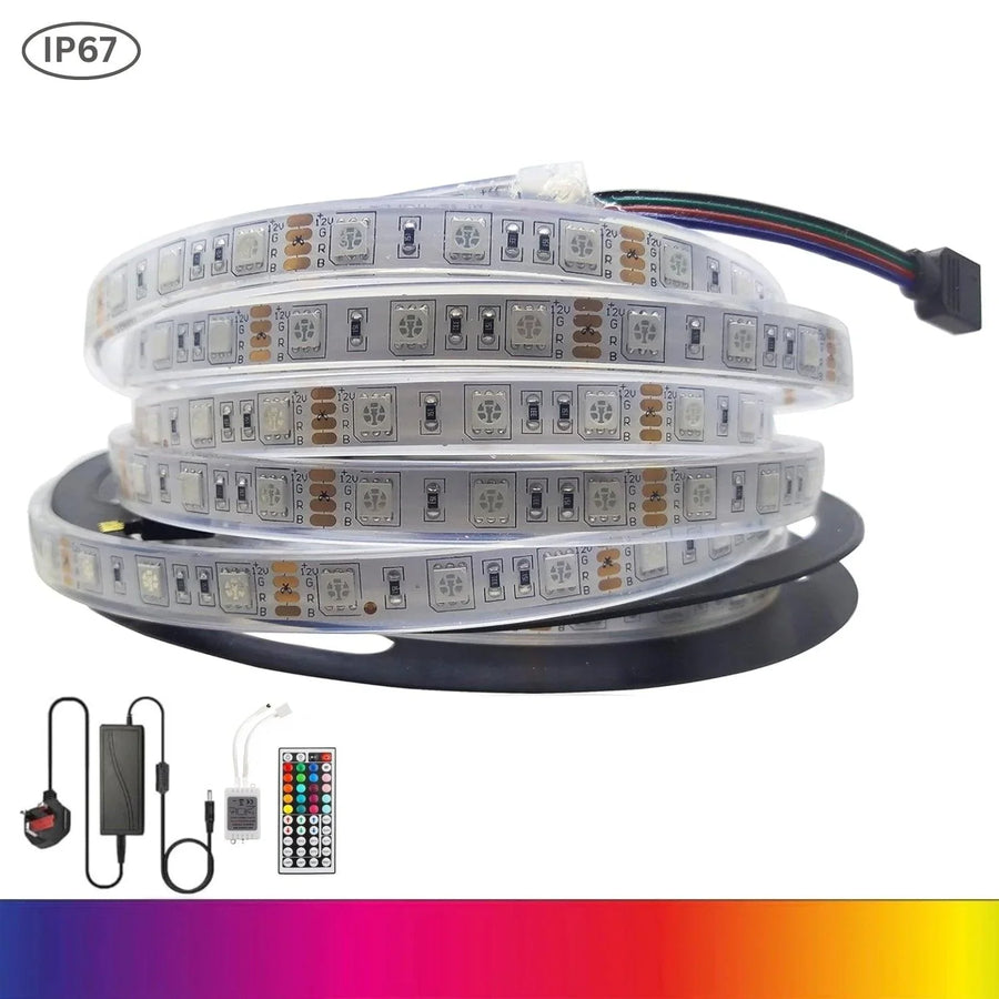 Reel of silicone-jacketed LED strip